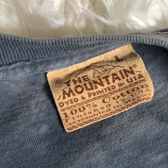 The Mountain Blue Gray Tie Dye Wolf Wolfpack T Shirt Crewneck Short Sleeve - Picture 4 of 9